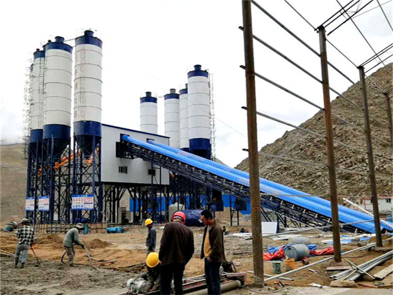 橋梁建設用的混凝土攪拌站設備，大型120工程商砼攪拌站廠家